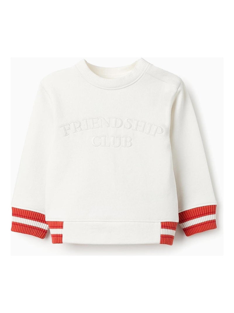 Sweat 100% coton, bords côtelés FRENCH CONNECTION Blanc - Kiabi
