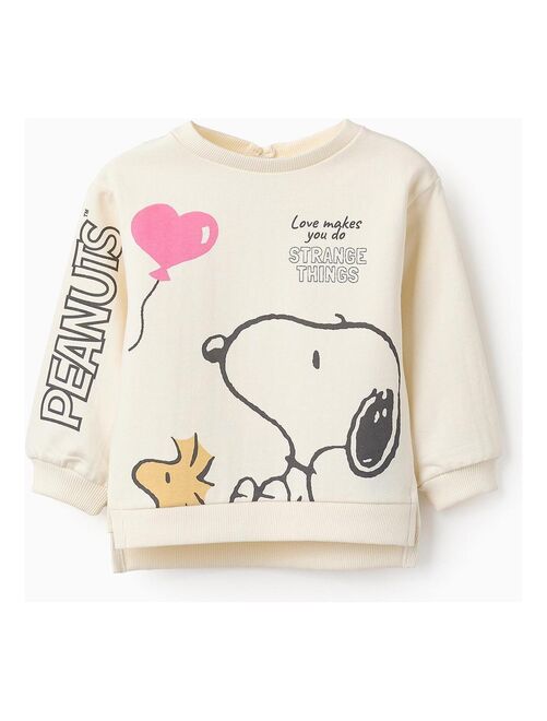 Sweat 100% coton, imprimé Snoopy, matelassage SNOOPY - Kiabi