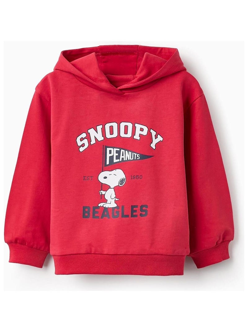 Sweat 100% coton, imprimé Snoopy OLYMPIA Rouge - Kiabi