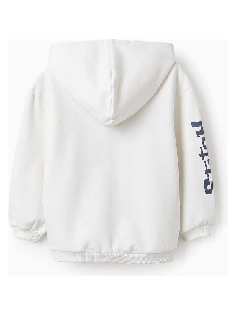 Sweat 100% coton, matelassé, imprimé de points de suture LILO E STITCH Blanc - Kiabi