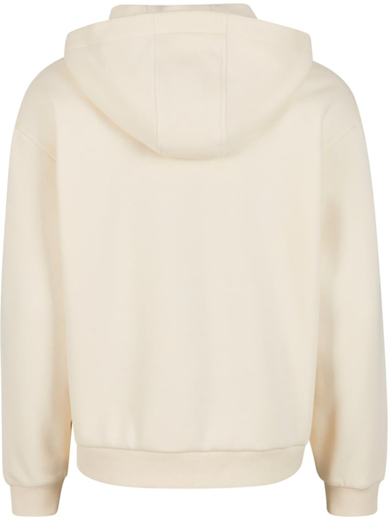 Sweat à capuche - build your brand Blanc nacré - Kiabi