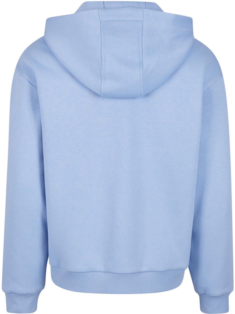 Sweat à capuche - build your brand Bleu pastel - Kiabi