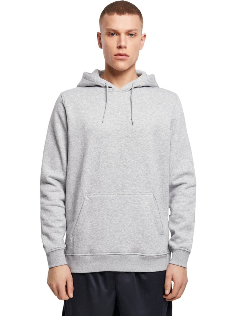 Sweat à capuche - build your brand Gris chiné - Kiabi