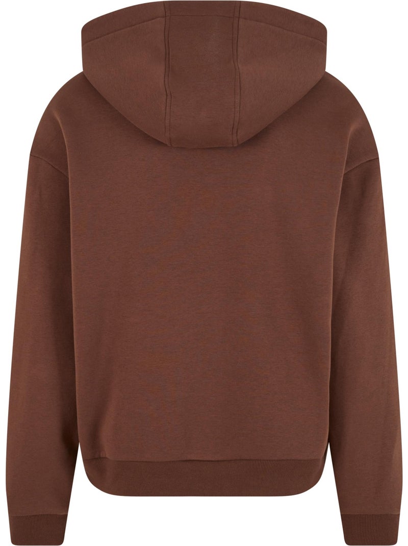Sweat à capuche - build your brand Marron foncé - Kiabi