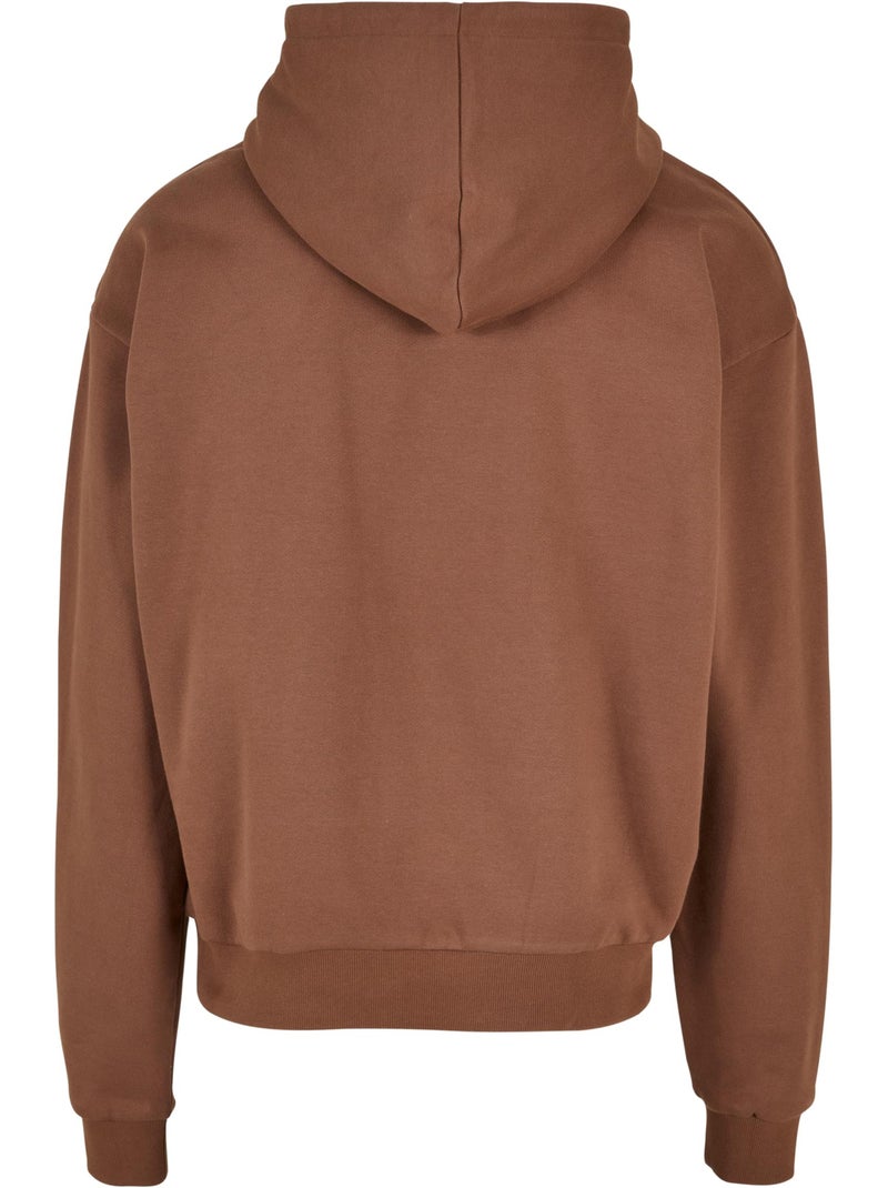 Sweat à capuche - build your brand Orange corail - Kiabi