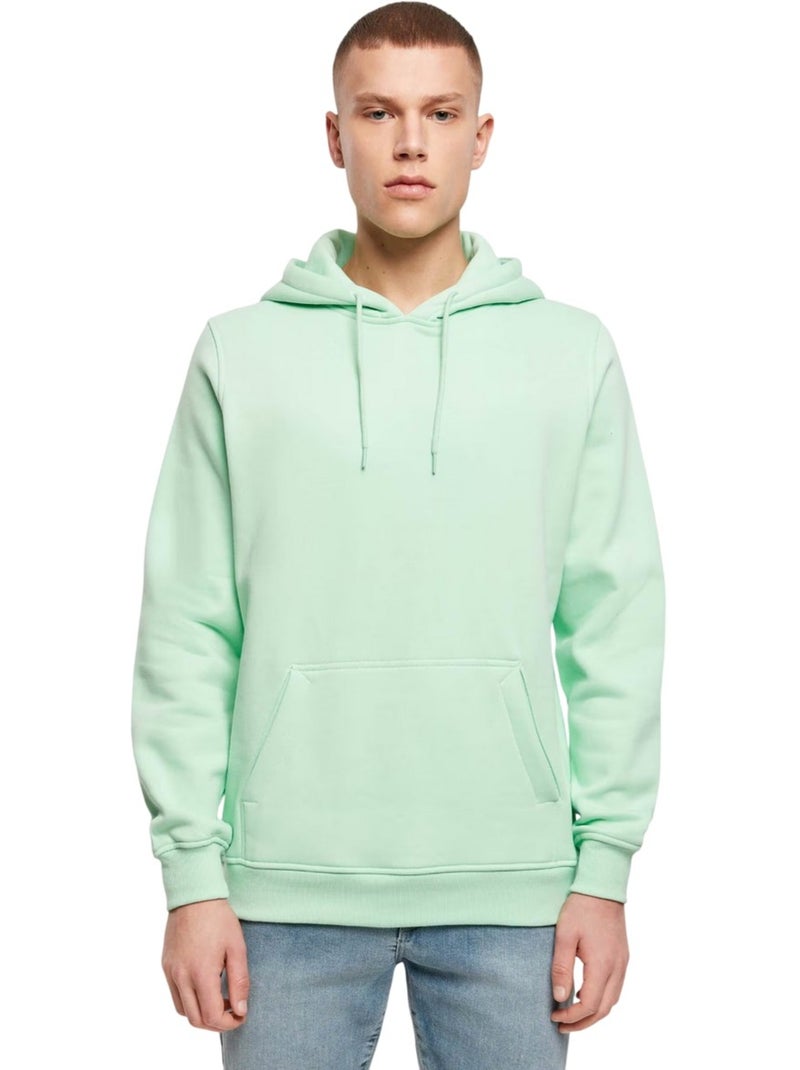 Sweat à capuche - build your brand Vert pastel - Kiabi