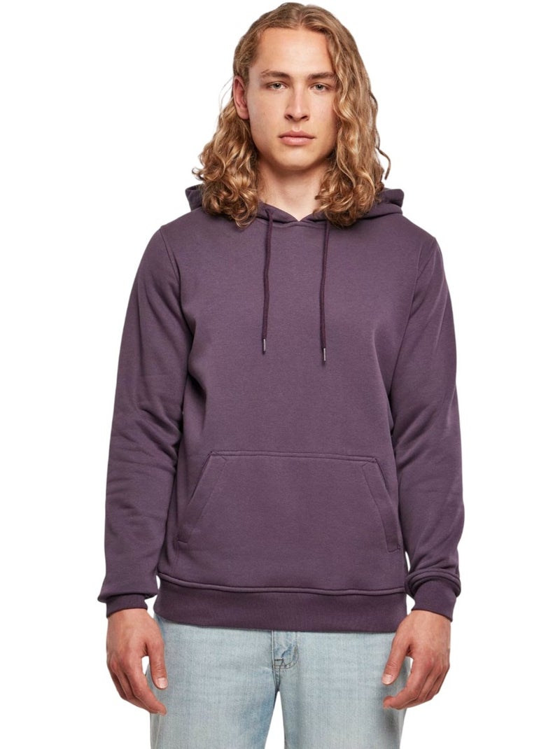 Sweat à capuche - build your brand Violet foncé - Kiabi