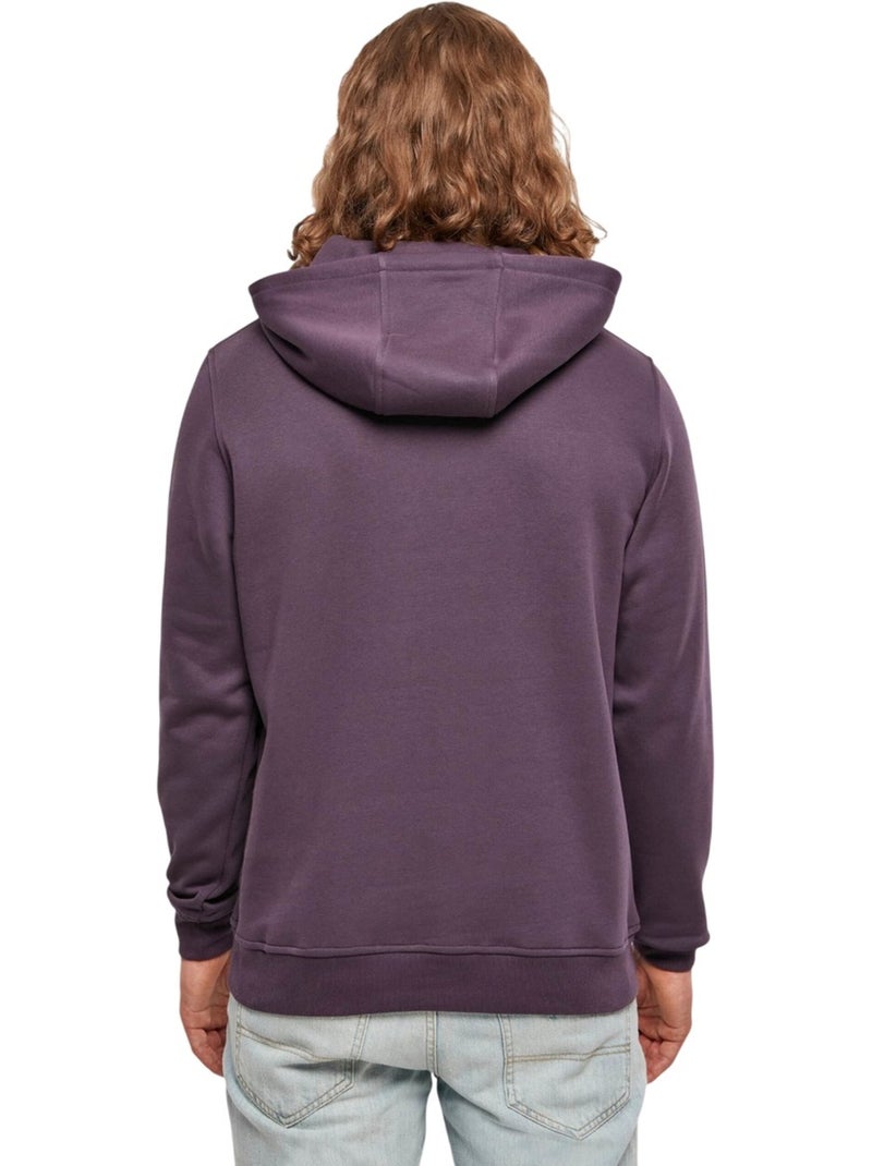 Sweat à capuche - build your brand Violet foncé - Kiabi