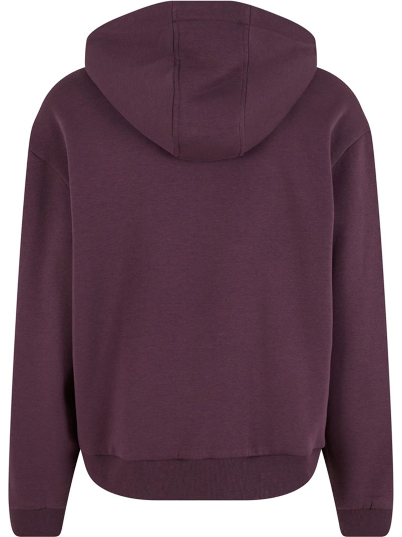 Sweat à capuche - build your brand Violet prune - Kiabi