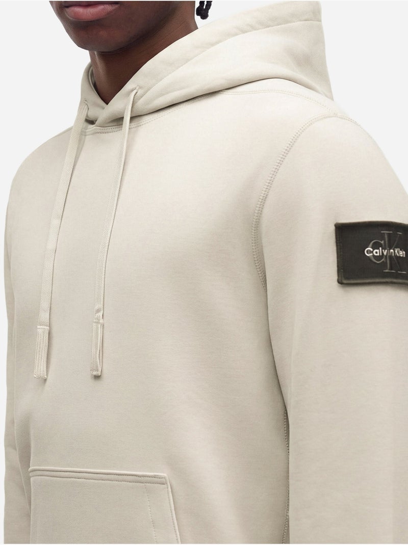 Sweat à capuche - calvin klein Blanc cassé - Kiabi