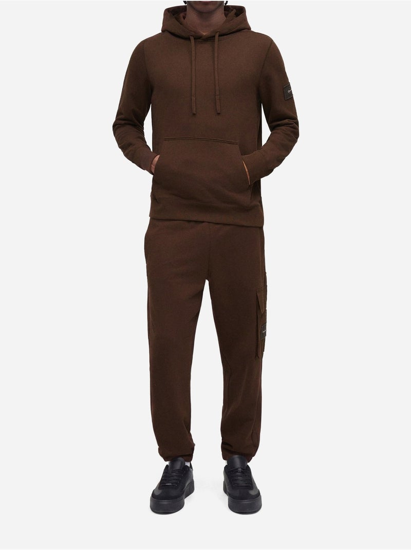 Sweat à capuche - calvin klein Marron - Kiabi