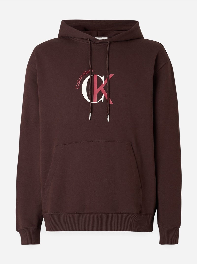 Sweat à capuche - Calvin Klein Marron - Kiabi