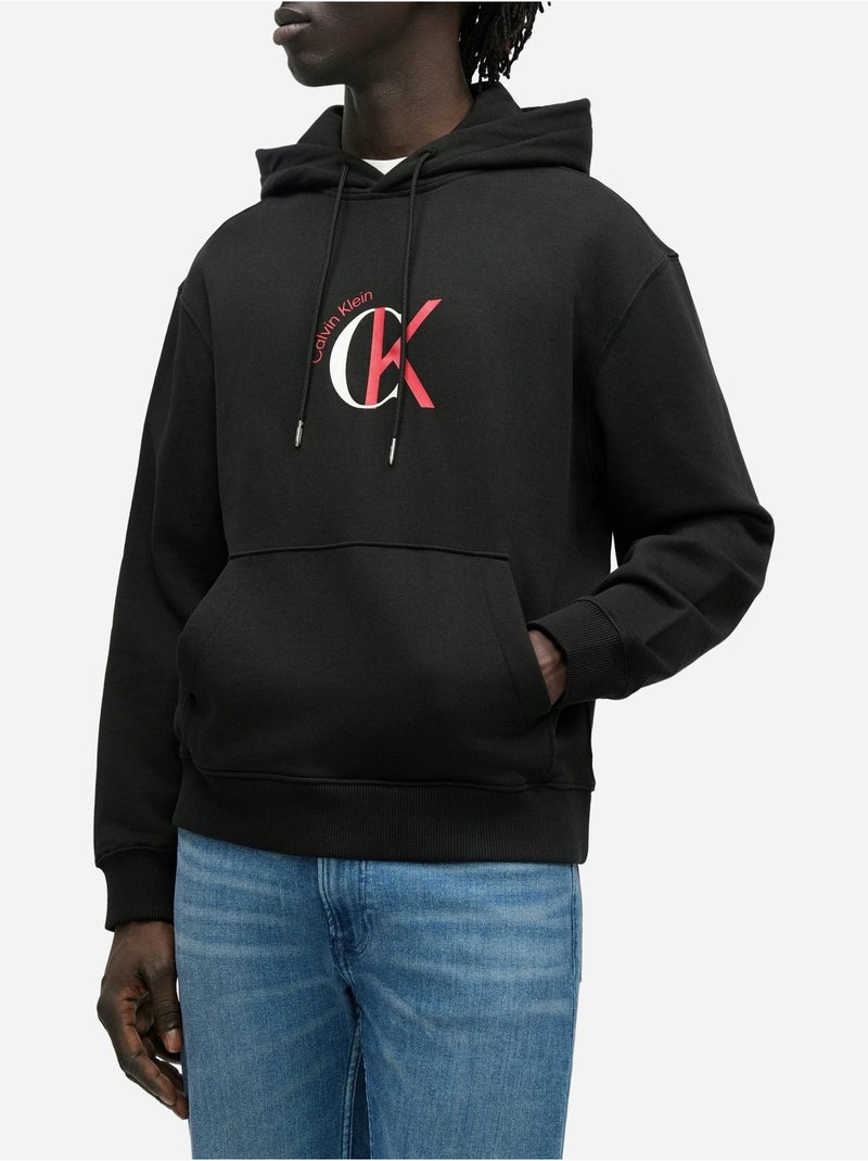 Sweat à capuche - Calvin Klein Noir - Kiabi