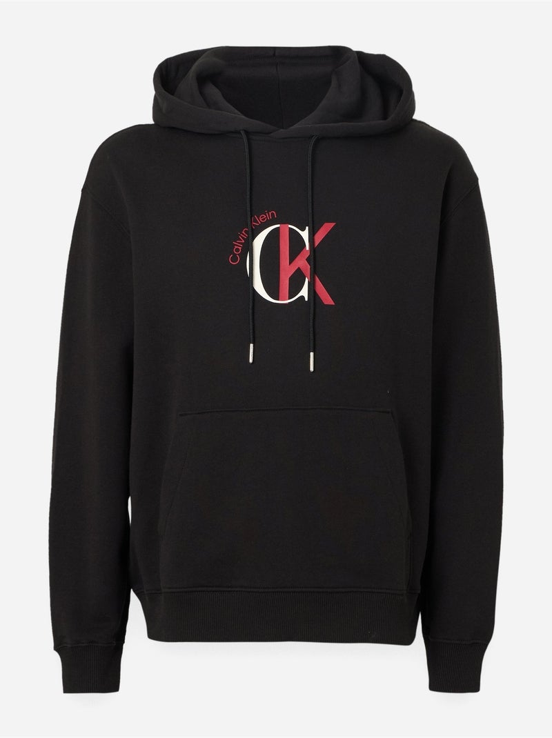 Sweat à capuche - Calvin Klein Noir - Kiabi