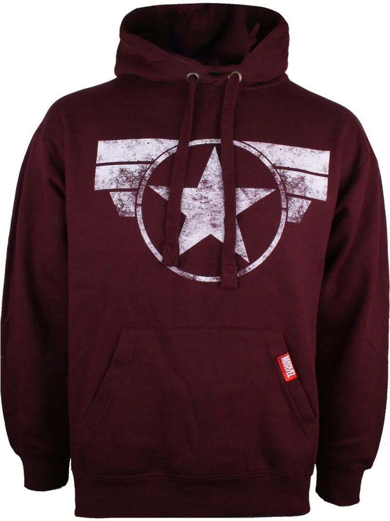 Sweat à capuche - capitaine amérique Bordeaux - Kiabi
