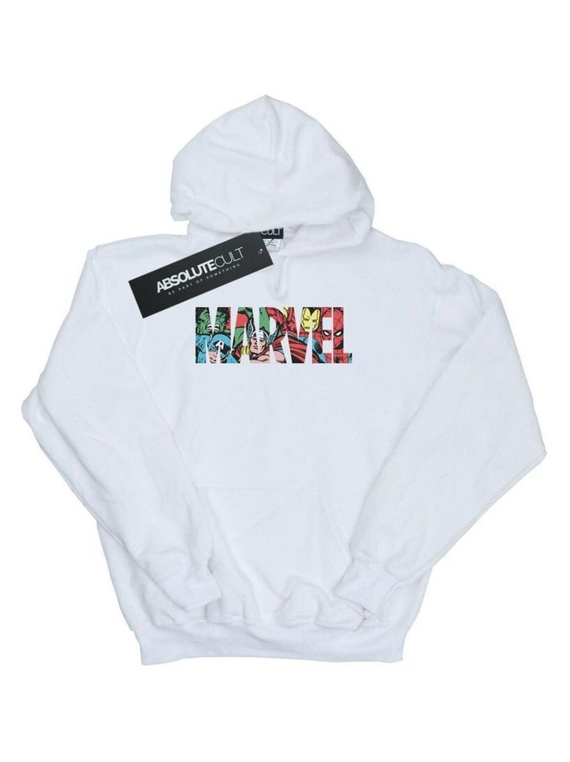 Sweat à capuche - marvel comics Blanc - Kiabi