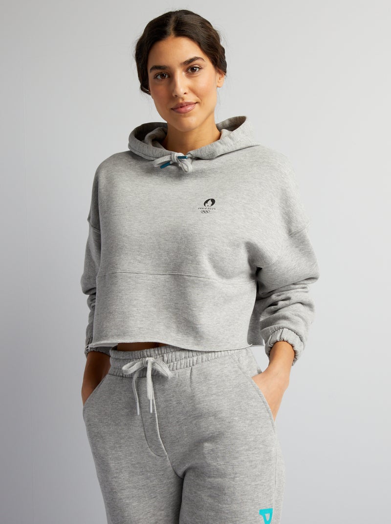Sweat à capuche - Paris 2024 Gris - Kiabi