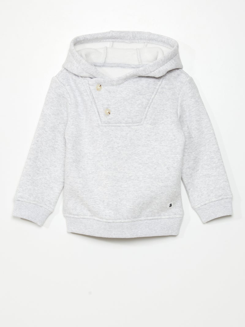 Sweat à capuche - Toujours + de douceur Gris - Kiabi