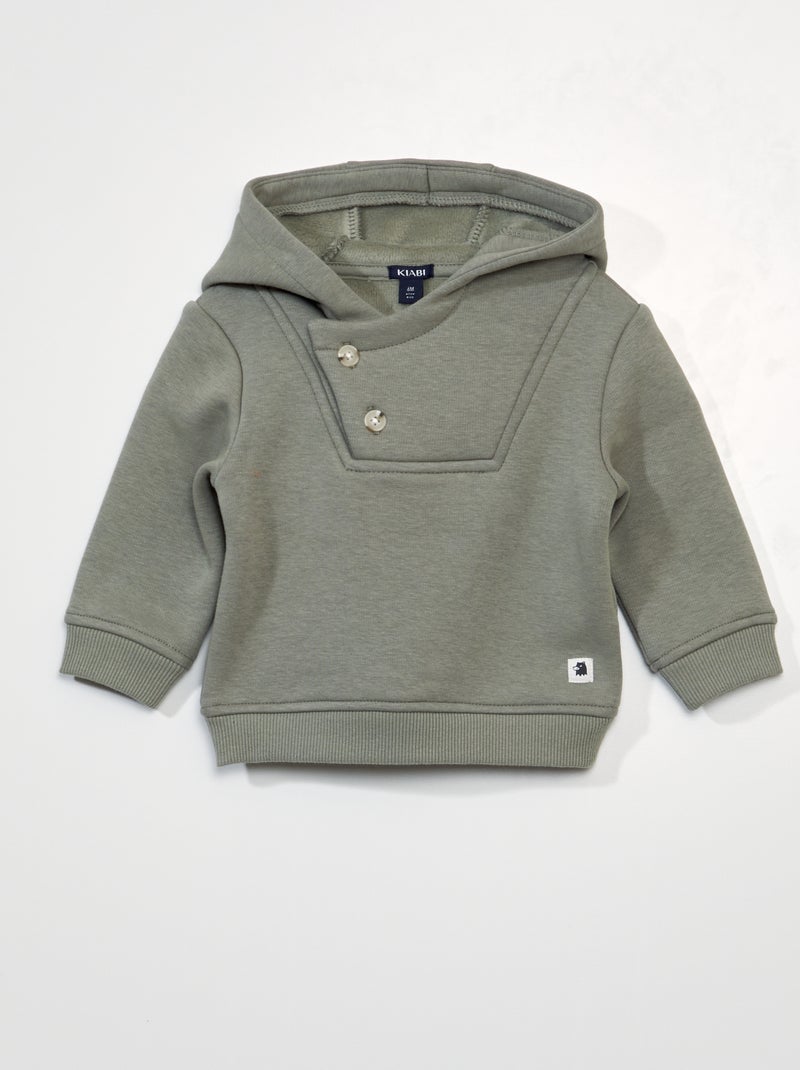 Sweat à capuche - Toujours + de douceur Vert - Kiabi