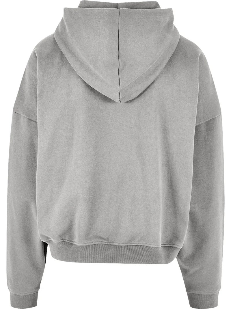 Sweat à capuche 90s - build your brand Gris chiné - Kiabi