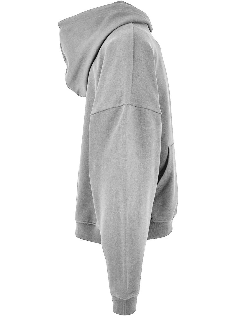 Sweat à capuche 90s - build your brand Gris chiné - Kiabi