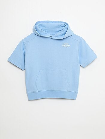 Sweat à capuche à manches courtes
