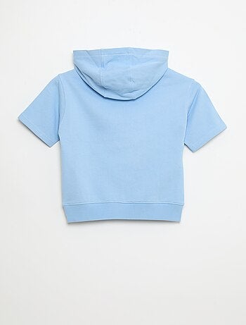 Sweat à capuche à manches courtes