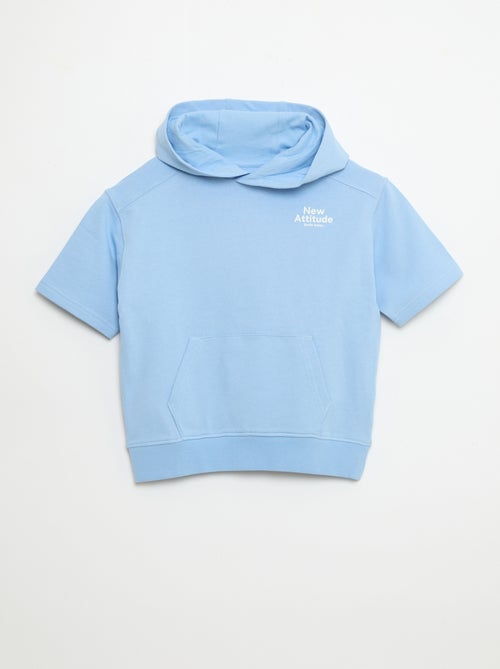 Sweat à capuche à manches courtes - Kiabi