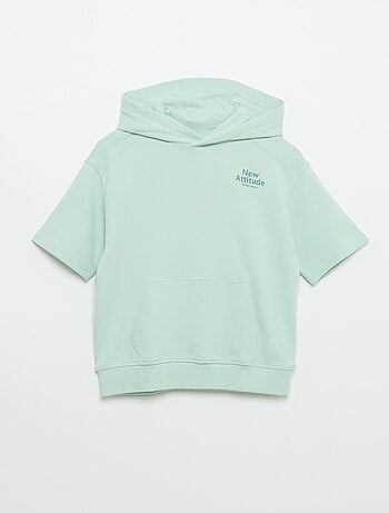 Sweat à capuche à manches courtes
