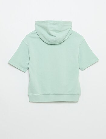 Sweat à capuche à manches courtes