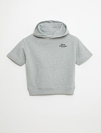 Sweat à capuche à manches courtes