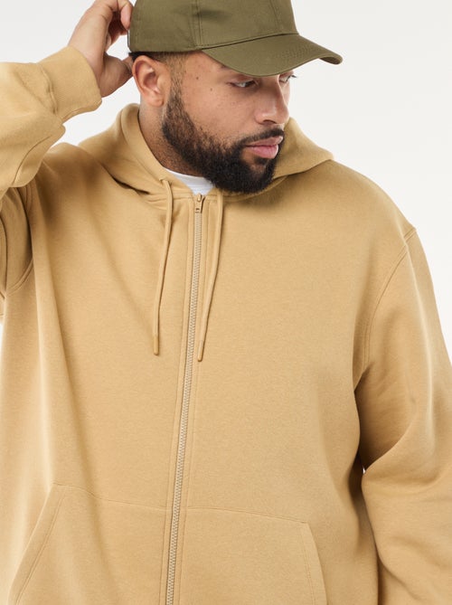 Sweat à capuche à ouverture zippée - Kiabi