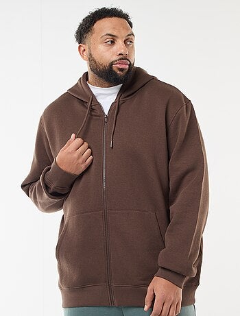 Sweat à capuche à ouverture zippée