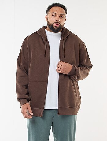 Sweat à capuche à ouverture zippée