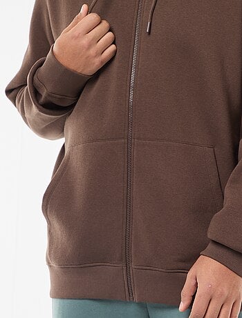 Sweat à capuche à ouverture zippée