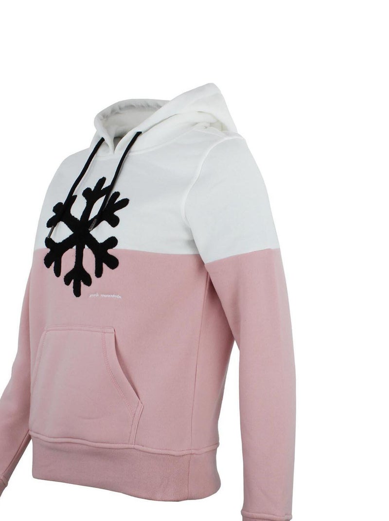 Sweat à capuche   ACARLO - PEAK MOUNTAIN Blanc Rose - Kiabi