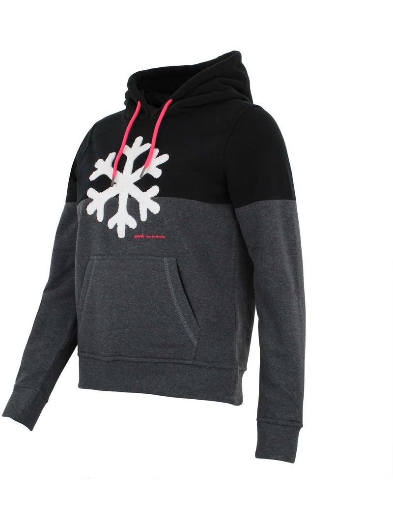 Sweat à capuche   ACARLO - PEAK MOUNTAIN Noir Gris - Kiabi