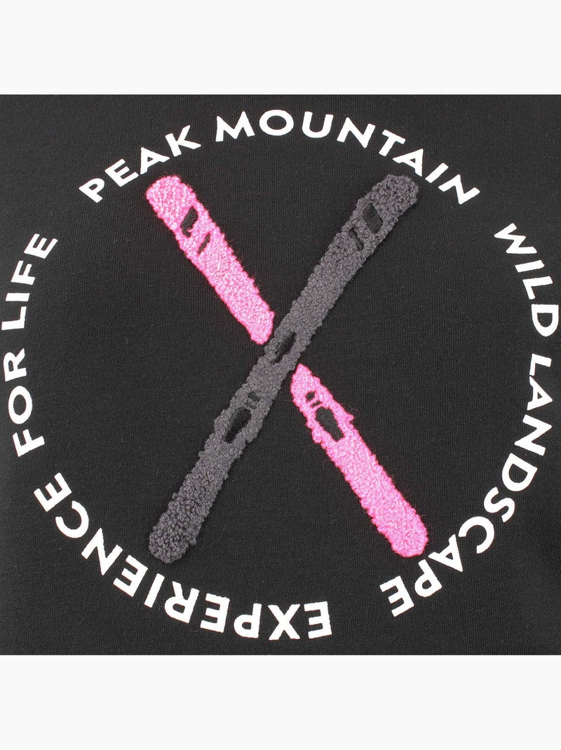 Sweat à capuche   ACONOR - PEAK MOUNTAIN Noir Noir - Kiabi