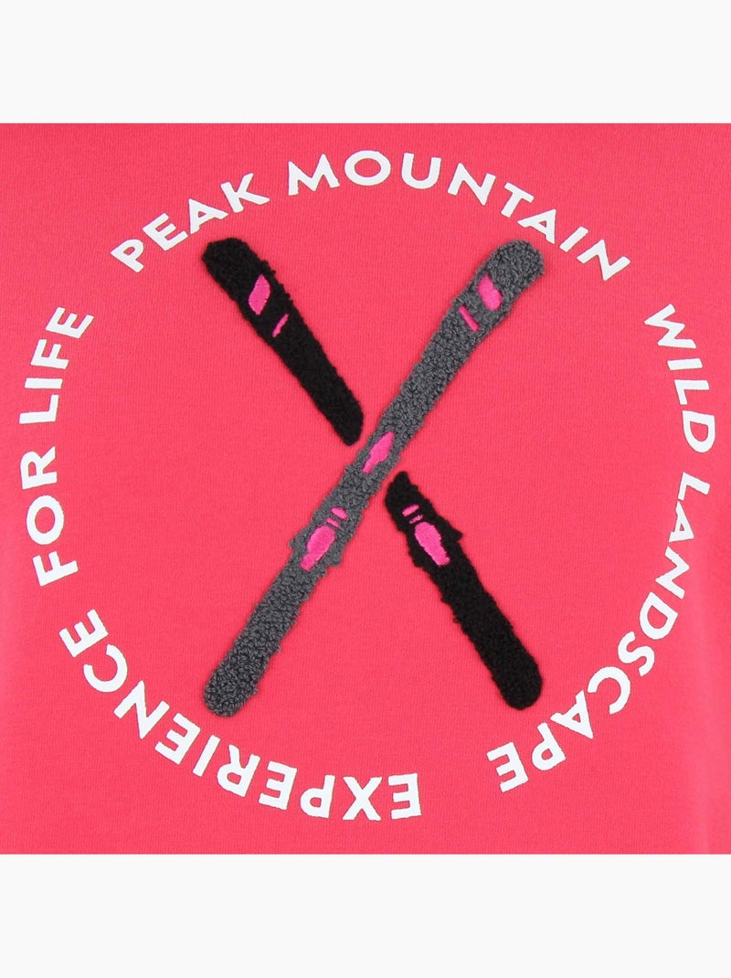 Sweat à capuche   ACONOR - PEAK MOUNTAIN Rose fushia - Kiabi