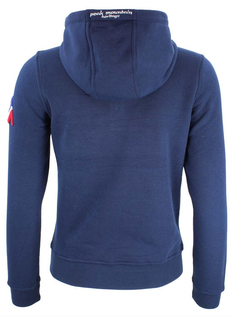 Sweat à capuche   AFLOW - PEAK MOUNTAIN Bleu marine - Kiabi