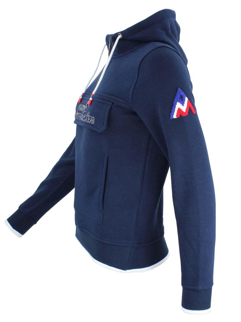 Sweat à capuche   AFLOW - PEAK MOUNTAIN Bleu marine - Kiabi