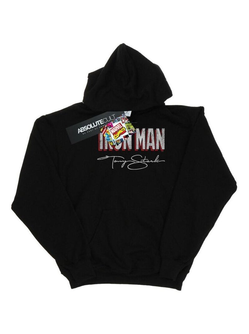 Sweat à capuche aka tony stark - marvel Noir - Kiabi