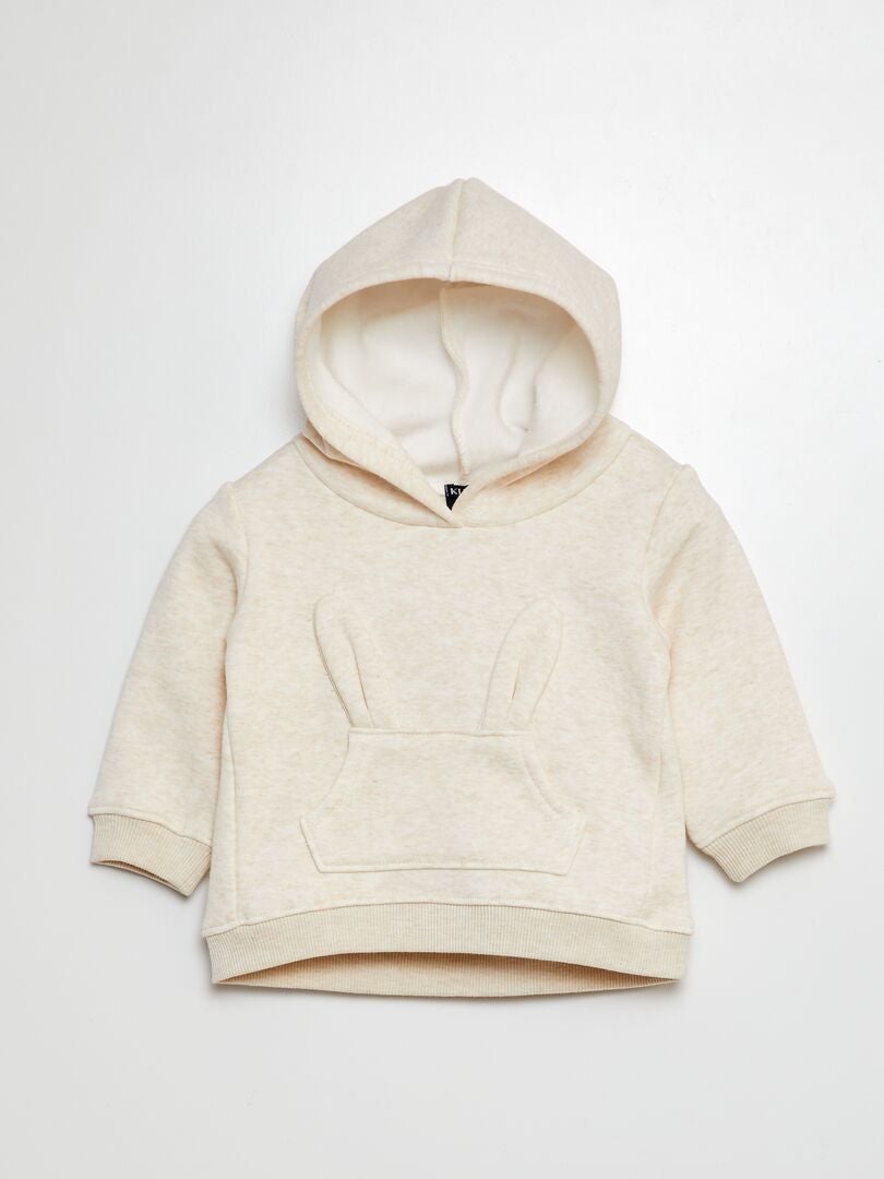 Sweat à capuche animé Beige - Kiabi