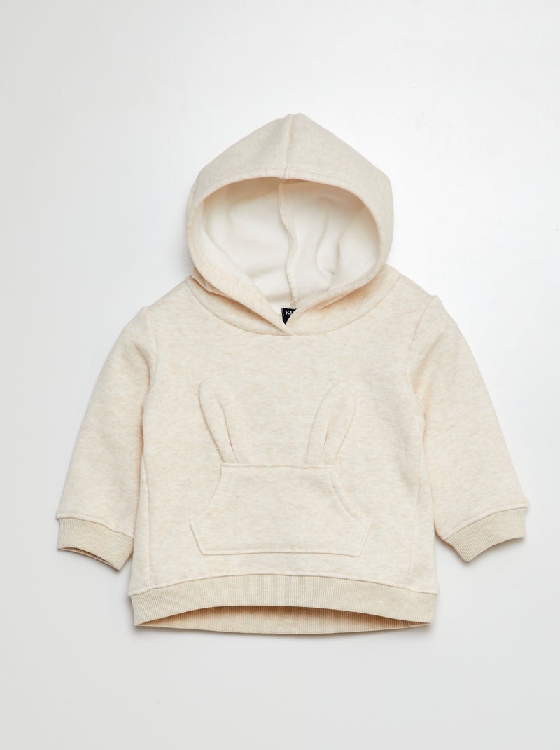 Sweat à capuche animé Beige - Kiabi