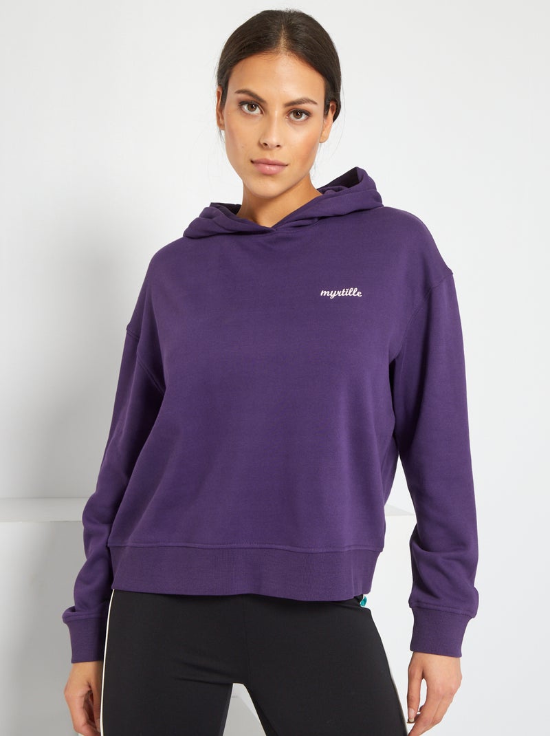 Sweat à capuche Aubergine - Kiabi