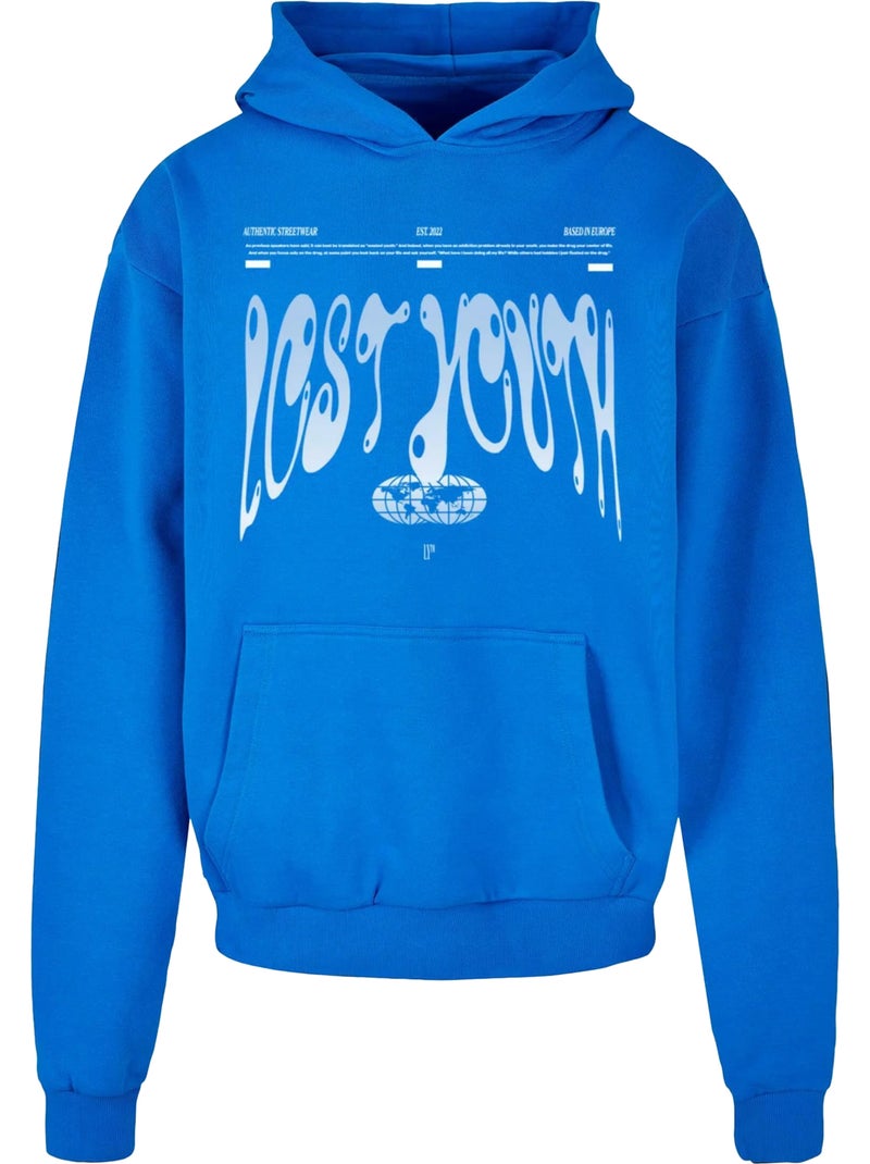 Sweat à capuche authentic - lost youth Bleu cobalt - Kiabi