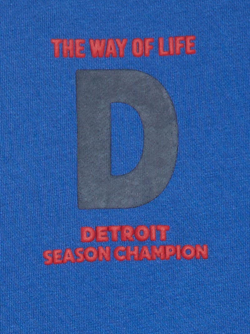 Sweat à capuche avec animation BLEU - Kiabi