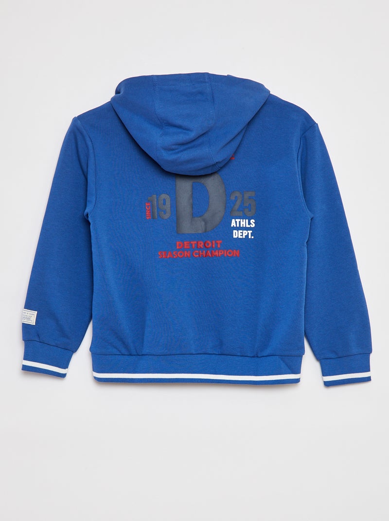 Sweat à capuche avec animation BLEU - Kiabi