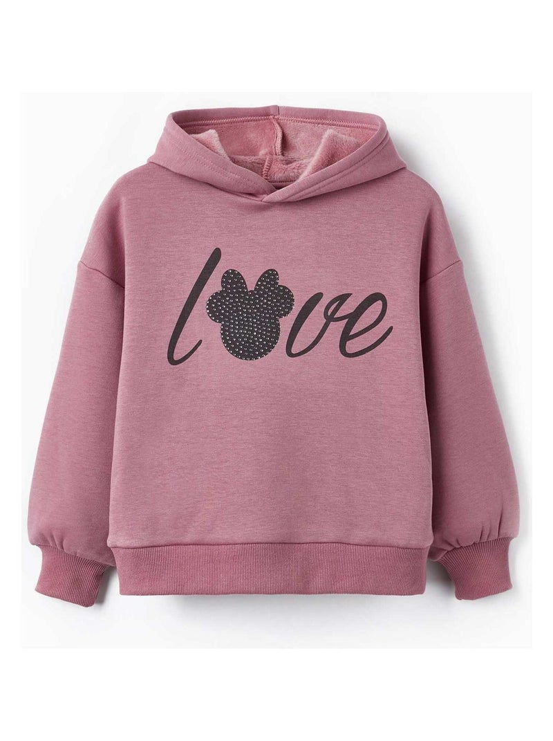 Sweat à capuche avec brillants pour fille 'Minnie'   MINNIE Violet - Kiabi