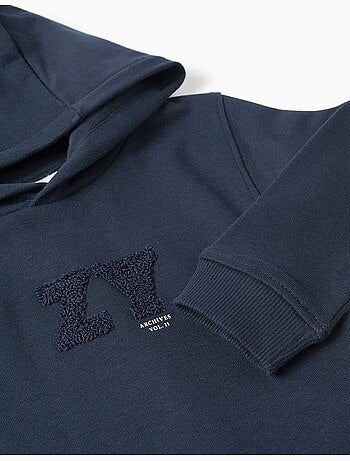 Sweat à capuche avec imprimé en relief ZY